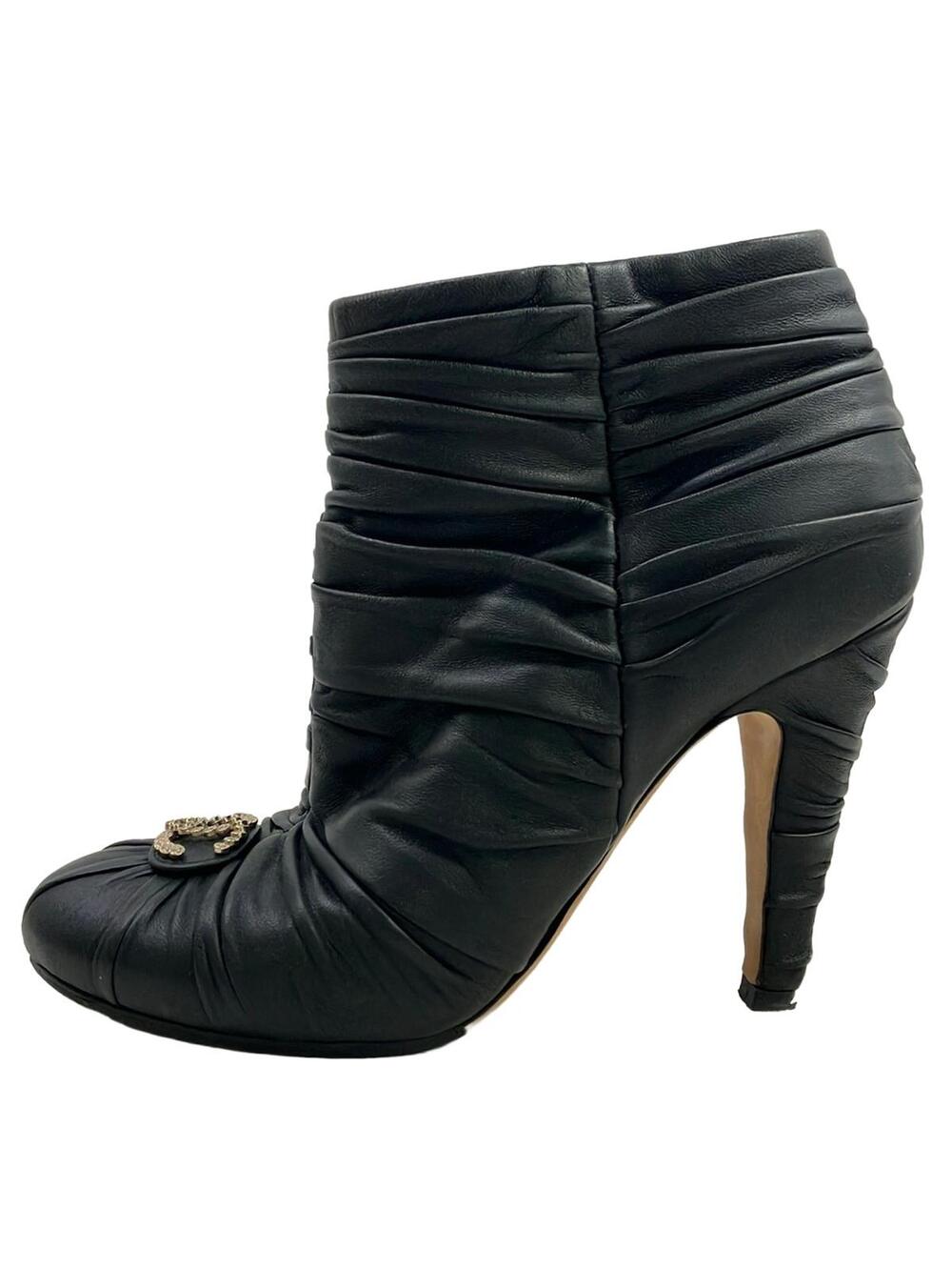 Chanel Black Leather Boots #295562C50B